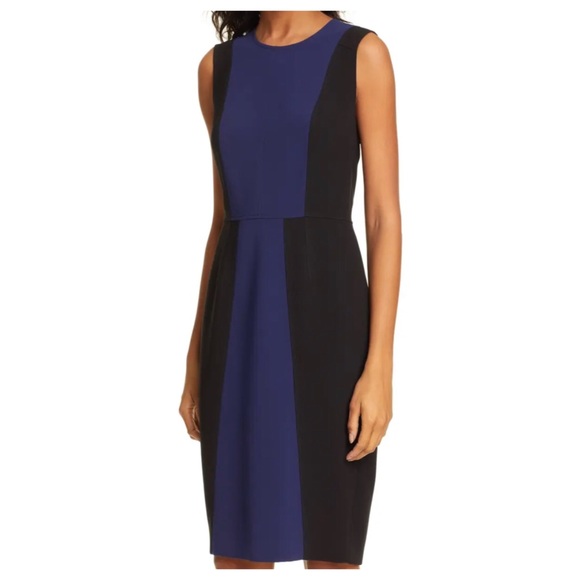 DVF Calliope Color Block Sheath Dress Size 8 - Picture 3 of 3